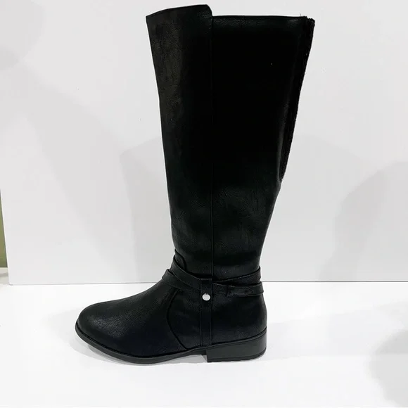 LifeStride Xtrovert Riding Boots Vegan Leather Wide Calf Black Size 8.5WIDE NEW - Picture 9 of 16